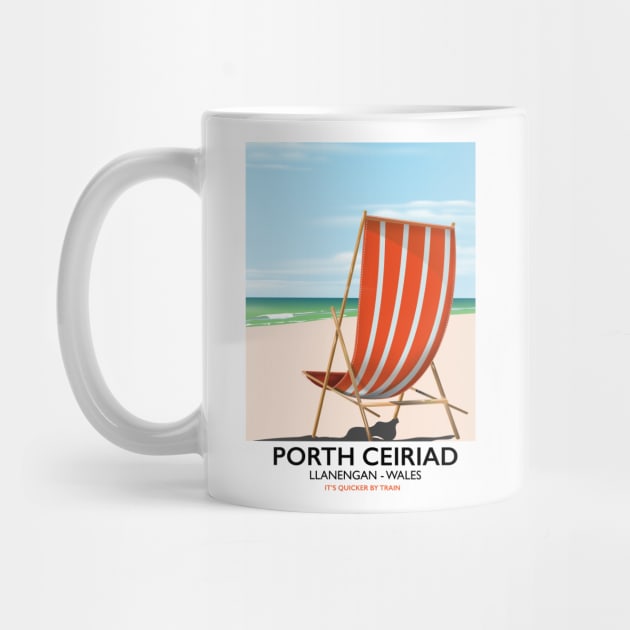 porth ceiriad wales beach travel poster by nickemporium1